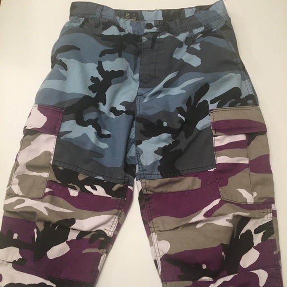 tri color camo pants